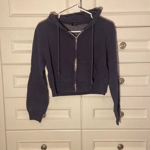 Cropped Zip Up Hoodie. From Brandy Melville.